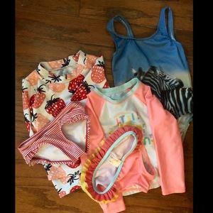 Girls bathing suit bundle - size 4T
